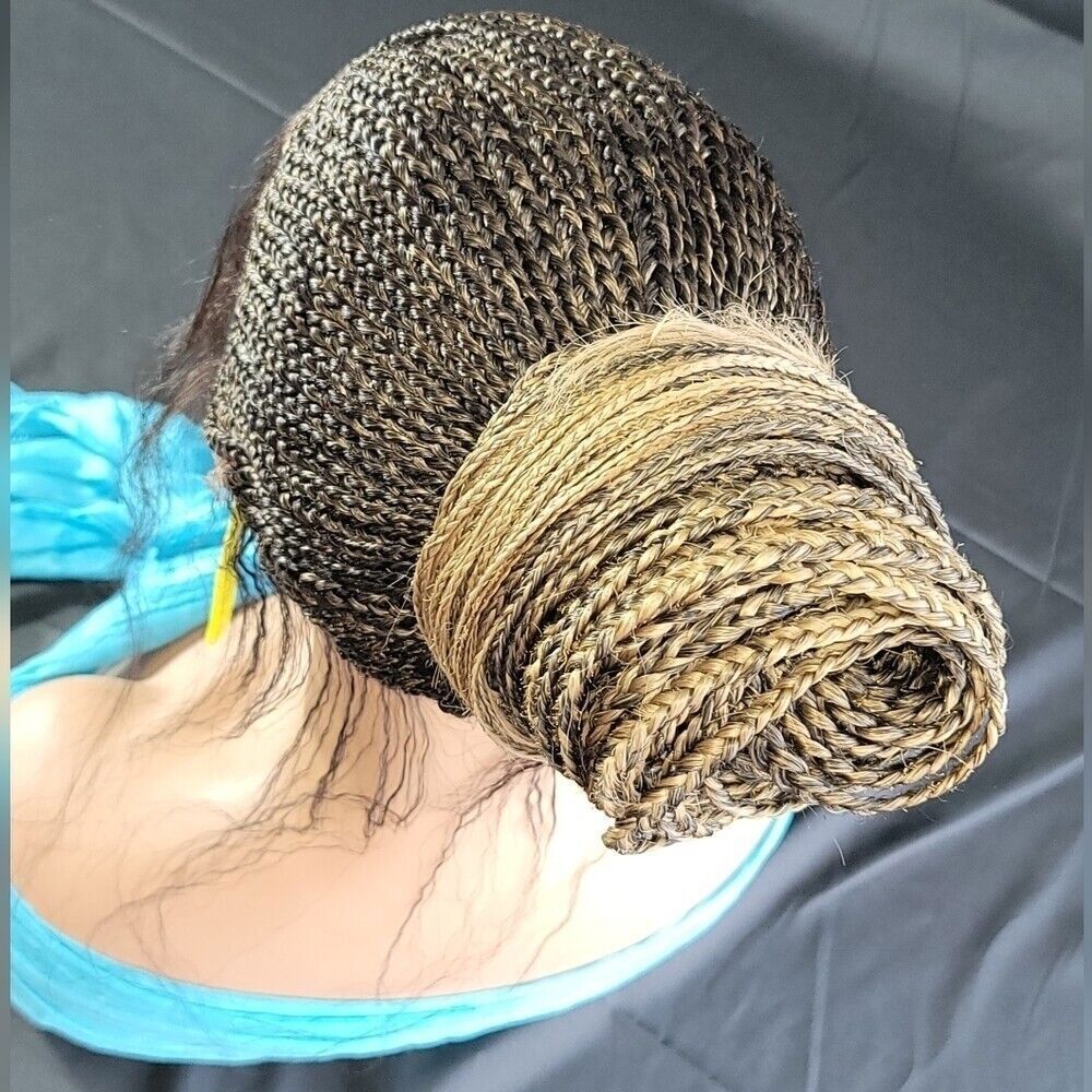 Handmade Braided Wig with Updo and Ponytail - NWT Color 2/27 Ombre long Wig - Picture 9 of 15